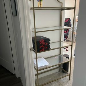Gold tiered shelf